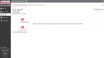 Simba Direkt -  Dokumententransfer Drag'n'Drop