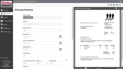 Simba Direkt - Rechnungen & Bank | Eingangsrechnung