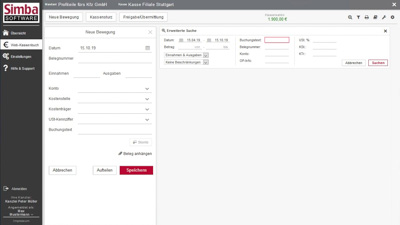 Simba Direkt - Web-Kassenbuch Detail-Suche